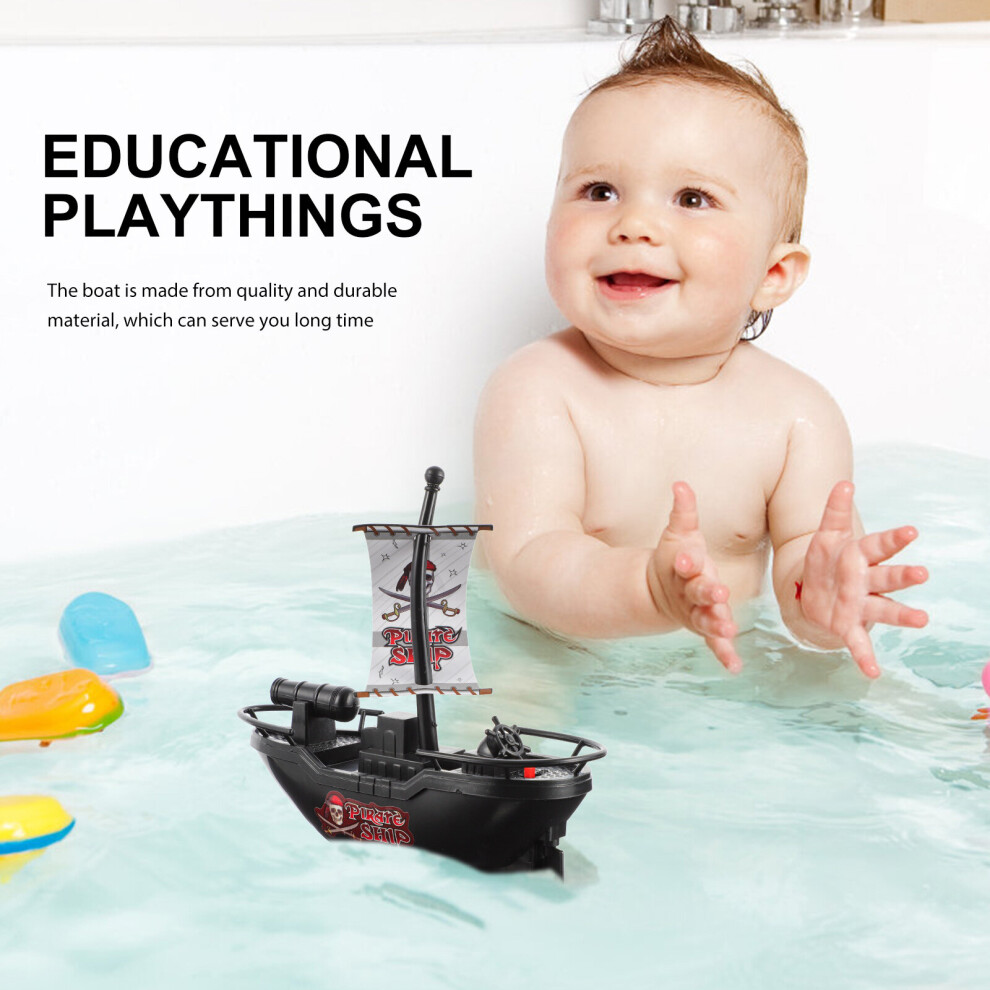 Electric Pirate Boat Model Toy Pirate Ship Toy Kids Bath Toy Collectible Toys Decoration Birthday Gift