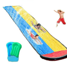 Water Slip and Slide for Kids Backyard Splash Pool with Crash Pad Summer Outdoor Water Toys Water Play Equipment