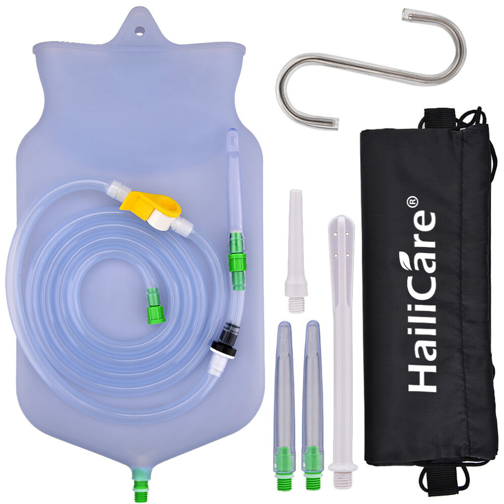 Wejoy 2L Foldable Enema Bag Kit Silicone Anal Vagin Douche Colon Irrigation Cleaning Nozzle Female Hygiene Washing Health Care