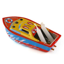 Iron Toy Clockwork Vintage Steam Powered Candle Boat Education Kids Collectible