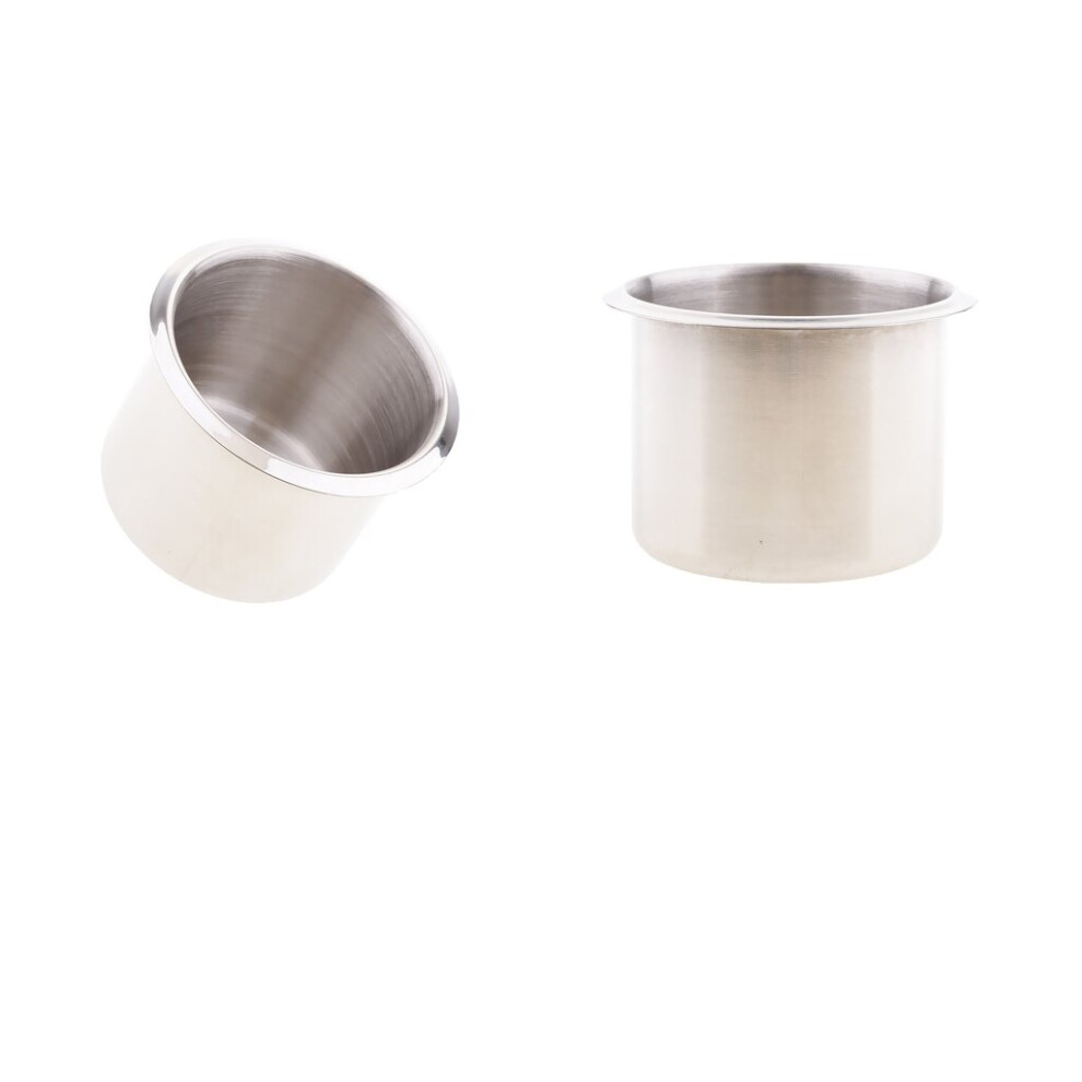 2 Pieces Stainless Steel Cup Drink Holders For Marine Boat Yacht Rv Camper Truck - 68X55mm 5063131538458