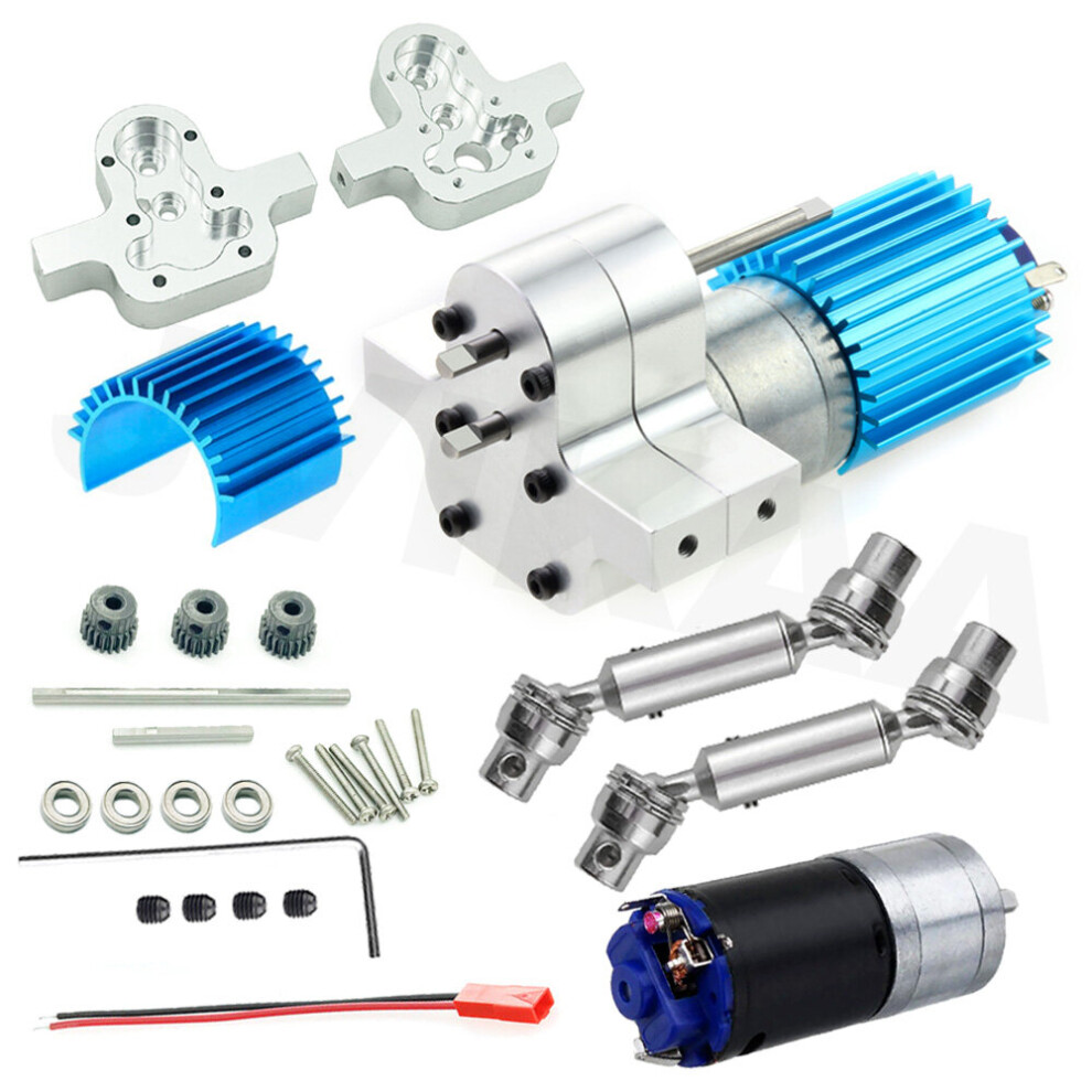 Metal Transmission Gearbox 370 Motor for WPL 1/16 B14 B24 C14 C24 MN90 JJRC RC Car Speed Change DIY Combination Upgrade Parts-image-OPC-PBNX8W6-NEW