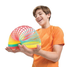 Rainbow Spring Coil Circle Toys Games Anti-stress Magic Ring Toy Magical Folding Plastic Funny Child Creative Gift for Children