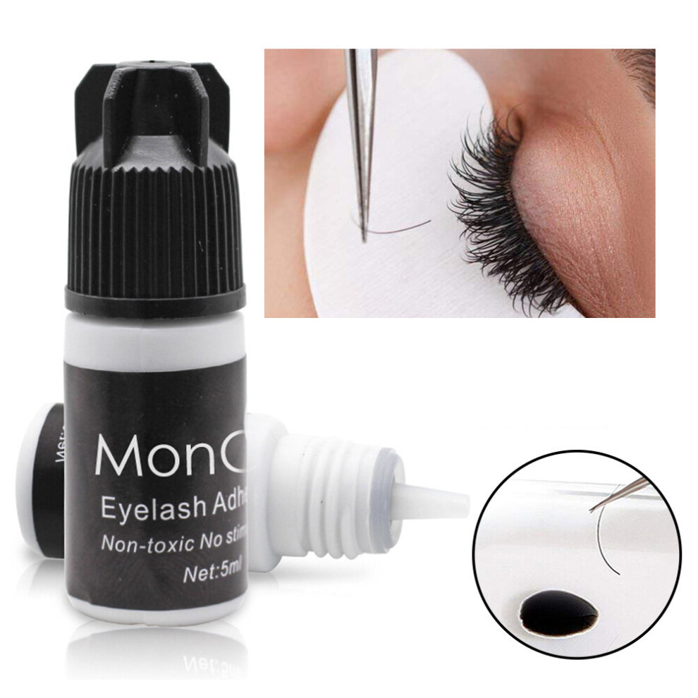 Wejoy Dark/Black 5Ml False Eyelash Glue Quick Dry - Waterproof Eyelash Extensions Glue Adhesive For Eyelashes Building Glue