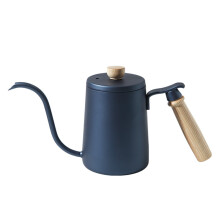 Coffee Kettle Container Stainless Steel Wood Handle Cafe Teapot Tea Kettles Pour Over Coffee Kettle Water Pots Blue