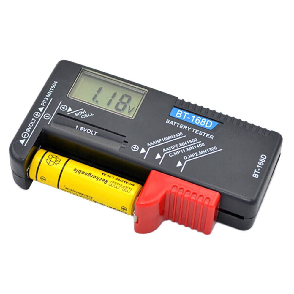Aaa Aa C D Battery Tester Bt-168D 1.5V 9V Button Cell Rechargeable 5063131614848