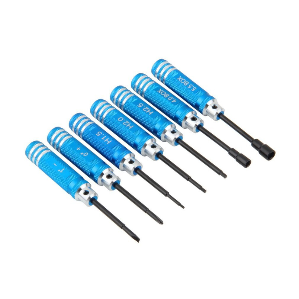 7Pcs Hex Screw Driver Tool Kit For Rc Helicopter Plane Transmitter Car Black 5063131626353