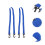 2pcs Useful Practical Durable Ski Boot Leash Snowboard Boot Carrier Strap for Outdoor 2