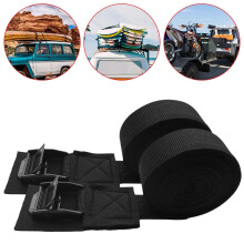 Set Car Tension Rope Tie Down Strap Padded Cam Lock Buckle Cargo Rack Belt For Kayak Surfboard Motorcycle Truck Cargo Strap Belt