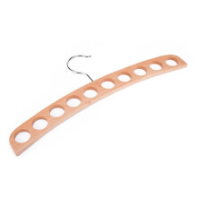 10 Hole Wooden Non-Slip Tie Hanger Rack Multifunctional Storage Tie Scarf Rack