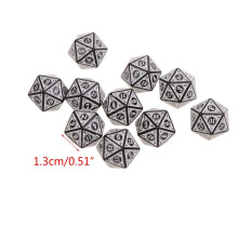 10Pcs Table Game Dice D20 Multi-Faceted Acrylic Game Dice Party Favor Board Game Lovers Dice Kit