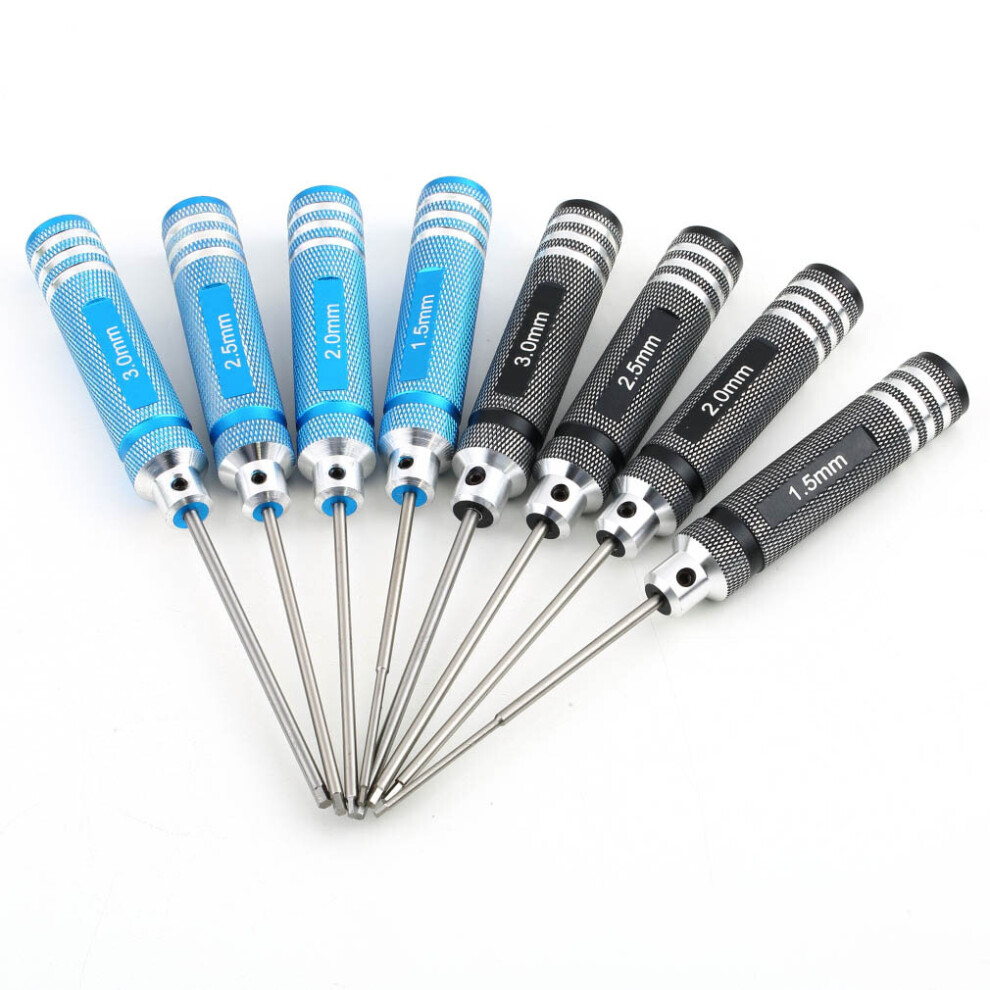 4Pcs Hex Screw Driver Tool Kit For Rc Helicopter Plane Transmitter Car Black 5063131626360