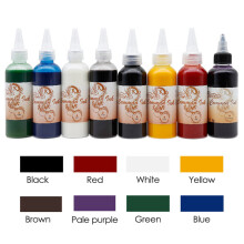 100ml Semi-Permanent Airbrush Tattoo Ink - Iron Oxide Cosmetic Pigment for Body Art, Gloss Finish, Slow-Dry & Long-Lasting