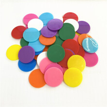 50Pcs High quality 25MM Poker Chips Plastic Bingo Marker Candy Color Coins Bingo Game Accessories Fun Family Club Board Games