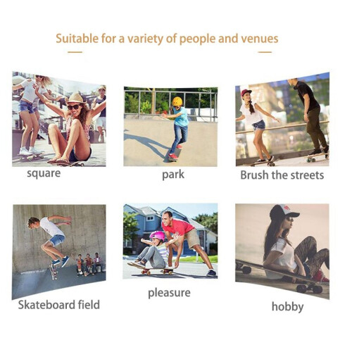 7 Layer Maple Skate Board Deck 24Inch Mini Cruiser Fish Skateboard Deck Cruiser Board Mini Skateboard Deck,Random Color 2