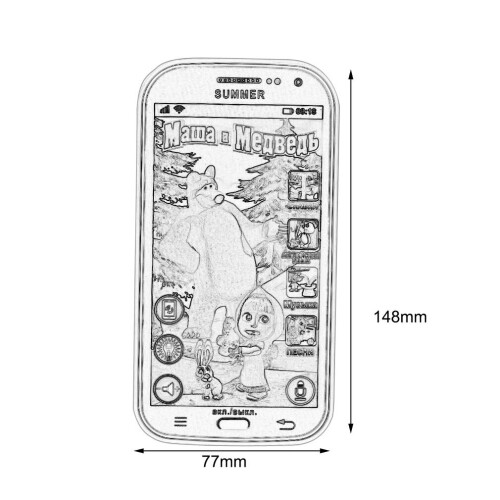 Plastic Model Russian Language Phone Toy Learning Interactive Toys for Children 2