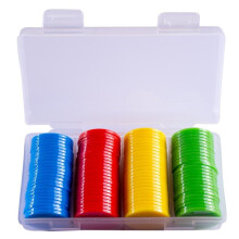 100Pcs Plastic Poker Chips Casino Bingo Markers for Fun Family Club Carnival Bingo Game Supplies 25mm 9 Colors