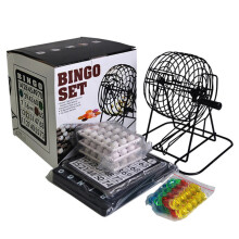Bingo Sets 75 Ball Traditional Lucky Lotto Game Family Lottery Draw Machine With Cage Number Cards For Party Show Performance