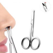 Mini Stainless Steel Portable Curved Mustache Eyebrow Nose Ear Hair Remover Scissor Trimmer Safety Tips Nail Cuticle Cutter