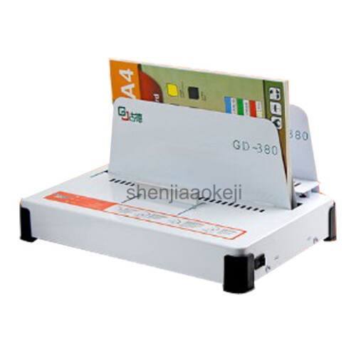 220V GD380 Automatic Hot Melt Binding machine A3 A4 A5 Book Envelope Binder 100w Stapling Thickness 550 sheets (70g) 1