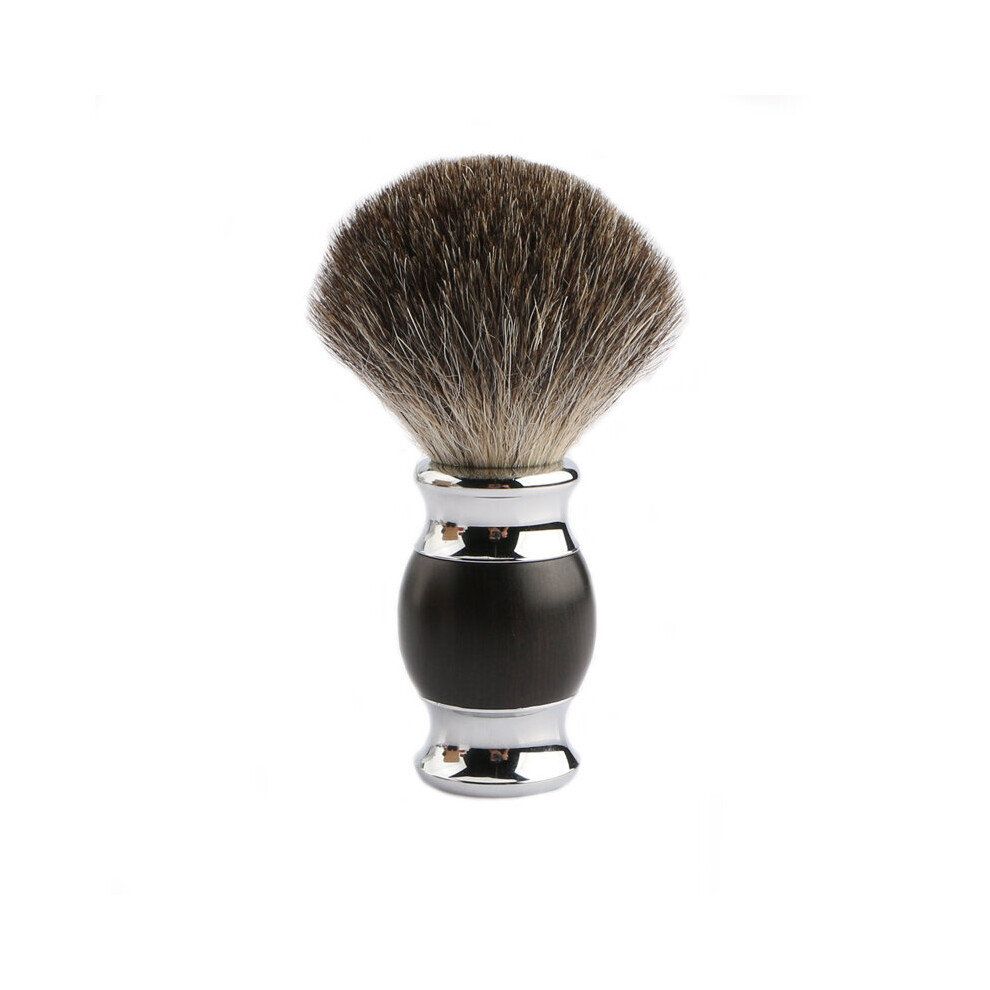 Wejoy 100% Pure Badger Shaving Brush Ebony + Metal Handle Used With Safety Razor Engineered For The Best Shave Of Your Life