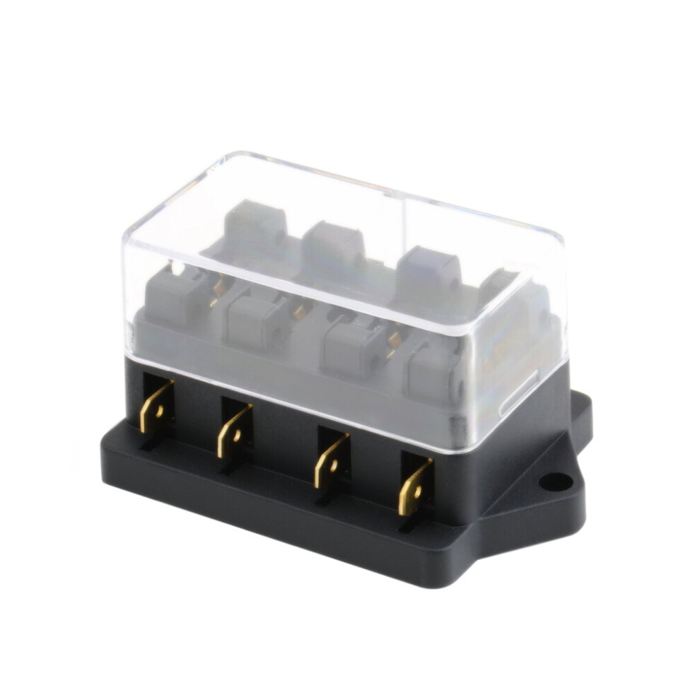 4 Way Circuit Automotive Middle-Sized Blade Standard Fuse Box Block Holder 5063131619775