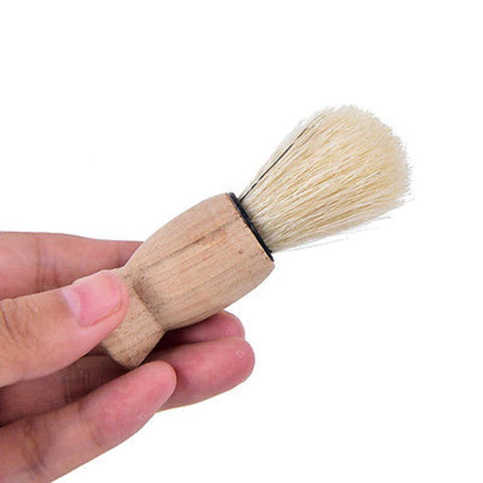 Wejoy Men Wooden Handle Badger Hair Beard Shaving Brush Beard Cleaning Tool
