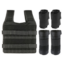15kg/35kg Adjustable Weight Vest Exercise Loading Weight Vest Strength Training Jacket with 6kg Leg Weight 5kg Arm Weight
