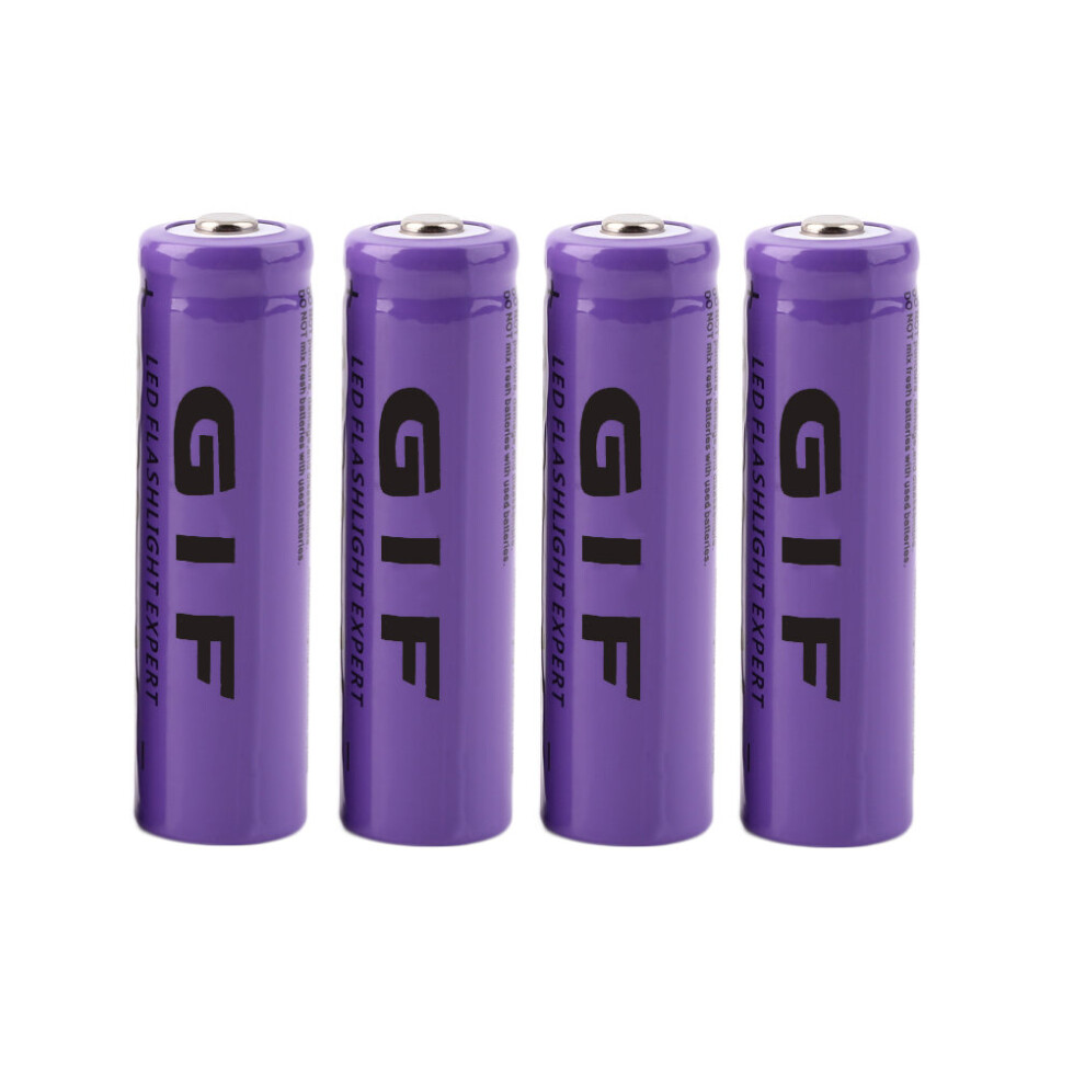 4Pcs 3.7V 14500 2300Mah Li-Ion Rechargeable Battery For Flashlight Torch 5063131635171