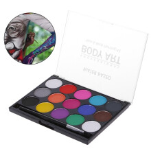 15Colors Face Painting Kit Body Makeup Non Toxic Water Paint Oil With Brush For Christmas Halloween Fancy Carnival Vibrant Party