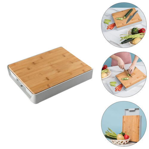 Home Cutting Board Drawer Type Mincing Board Bamboo Kitchen Chopping Board 2
