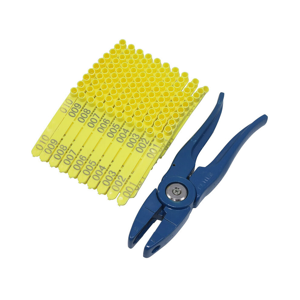 Livestock Ear Tag Clamp Animal Blue Metal Earring Pliers Pig Cattle Sheep Rabbit Identification Breeding And Management Tools 5063131566048