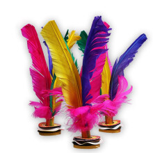 1pc China Traditional Jian Zi Balls Kick Shuttlecock Colorful Feathers Kick Shuttlecock for Outdoor Sports Physical Exercise