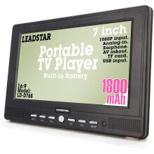 7 inch Portable TV DVB-T2 ATSC ISDB-T Digital TV and Analog mini small Car TFT LCD HD TV Television Support USB TF MP4