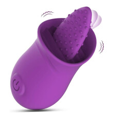 G Spot Vibrator Powerful Clitoral Licking Massager Vagina Stimulation 10 Mode Soft Tongue Nipple Clit Tickler Sex Toys for Women