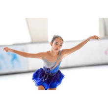 blue figure skating dresses girls ice skating dress kids competition skating dress custom clothing