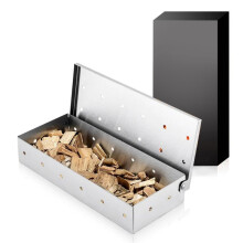 BBQ Smoker Box Wood Chips For Indoor Outdoor Charcoal Gas Barbecue Grill Meat Infused Smoke Flavor Accessories Smoker Box
