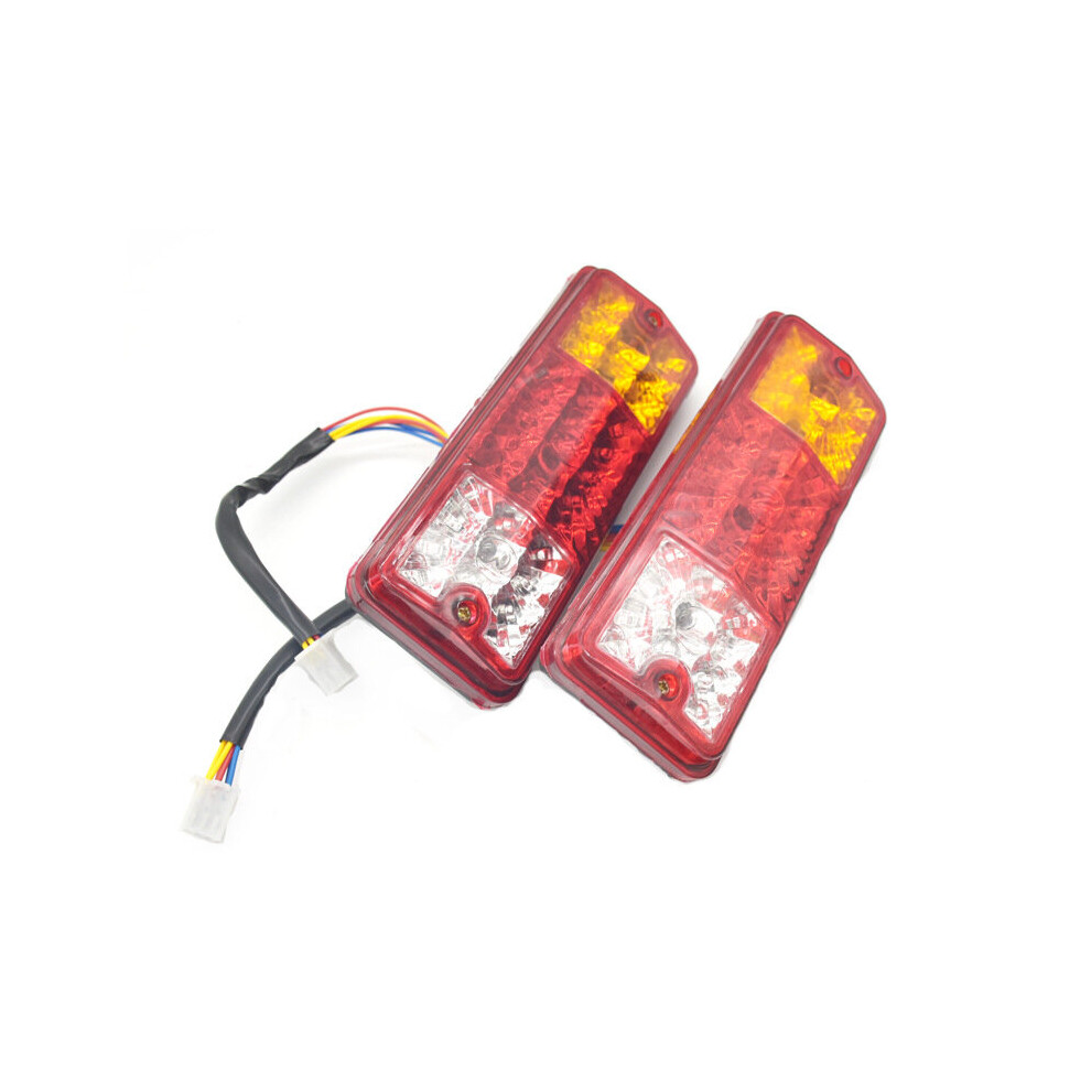 12-60V Electric Vehicle Tricycle Tail Three-Wheel Car Turn Signal Brake Rear Tail Warning Indicator Lamp 2Pcs Light 5063131444773