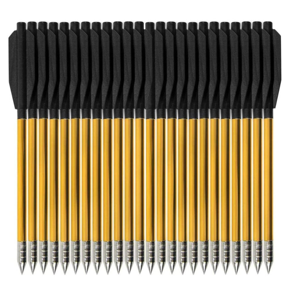 24Pcs/lot Pistol Crossbow Arrow Aluminium Crossbow Bolt Arrow 6.2" Steel Tips Hunting Arrow for 50-80lbs Mini Crossbow Archery