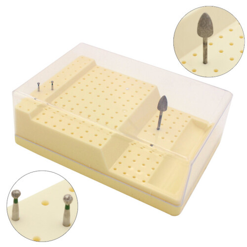 168 Holes Plastic Dental Burs Box Dental Bur Sterilizer Block Holder