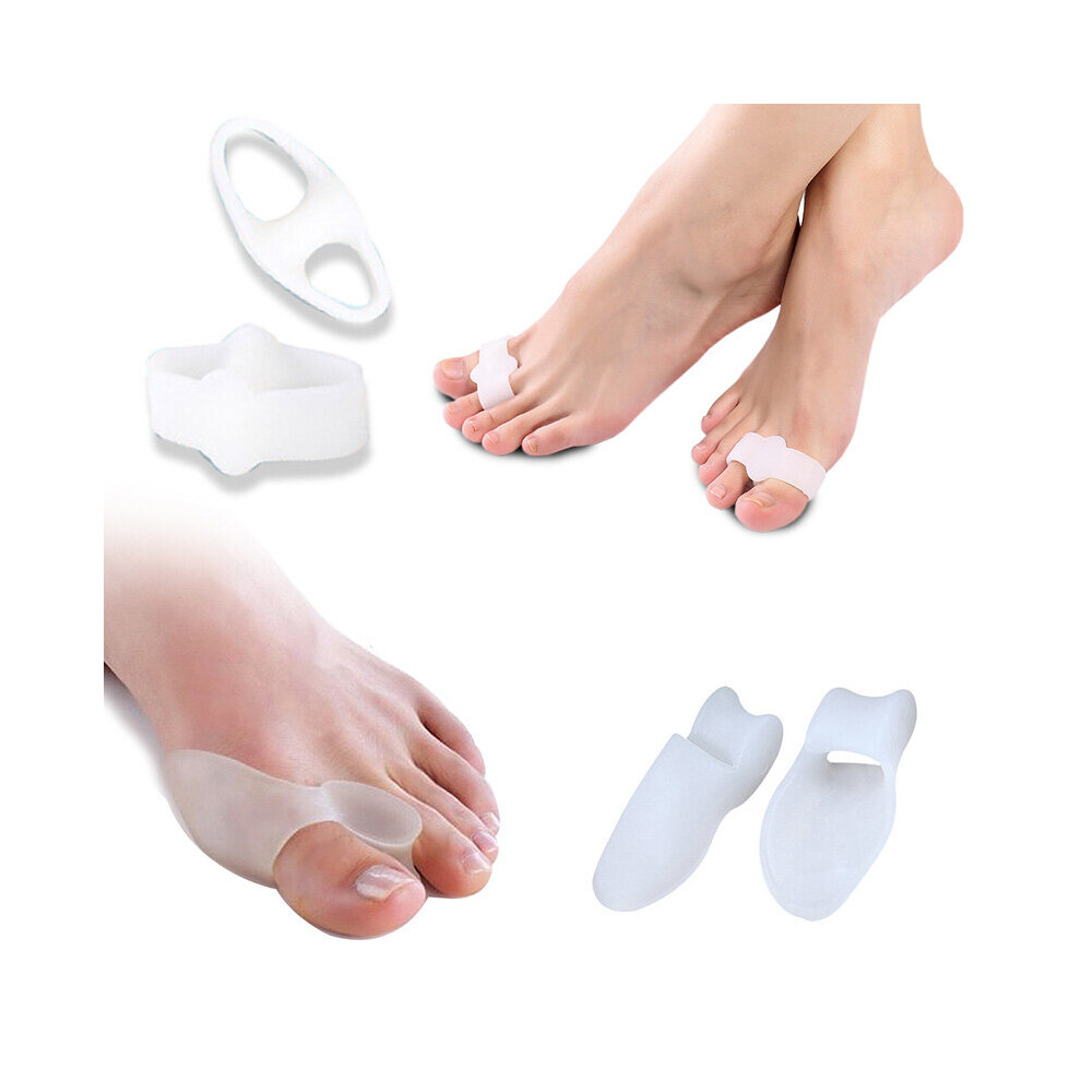 Wejoy 2Pair Soft Silicone Toes Separator Big Toes Spacer Valgus Thumb Bunion Corrector Feet Care Tool Orthopedic Toe Protector