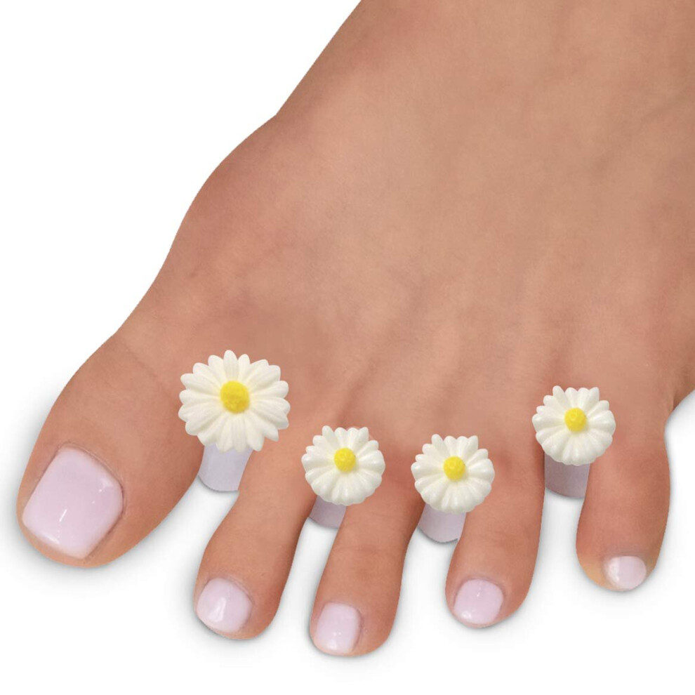 Wejoy Toe Separators For Nail Polish Pedicure - 8 X Spacers, Stretchers, Spreaders, Polish Guards - Toe Spacers For Feet (Chamomile)