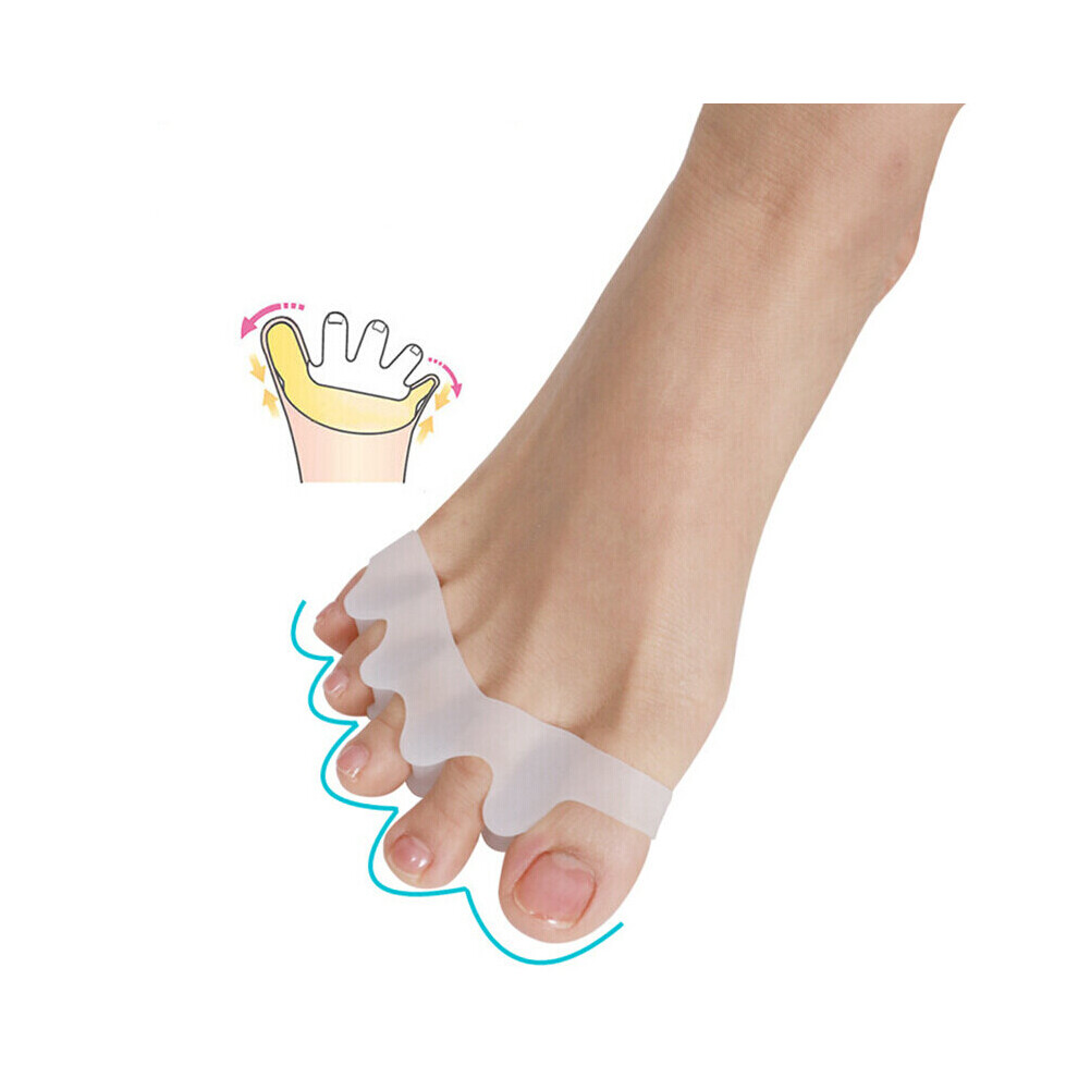 Wejoy 2Pcs=1Pair Protective Toes Separator Suitable Bunion Corrector Material Soft Gel Straightener Spacers Stretchers Pedicure Tools