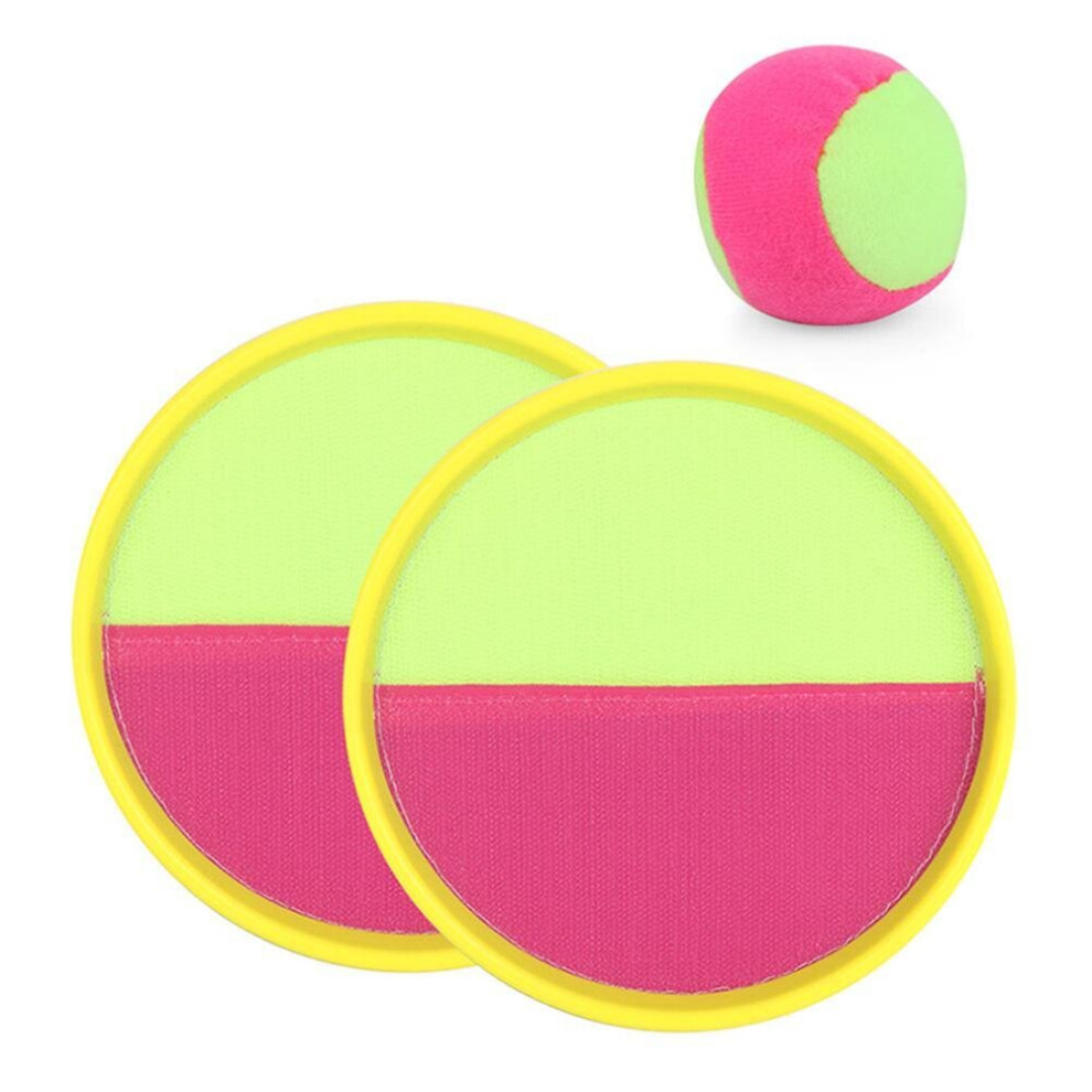 2Pcs Disc Paddle Ball Games Toss Catch Ball Toys for Children Outdoor Sports Toy Catcher Paddle Sticky Ball Catch Toss Game Set