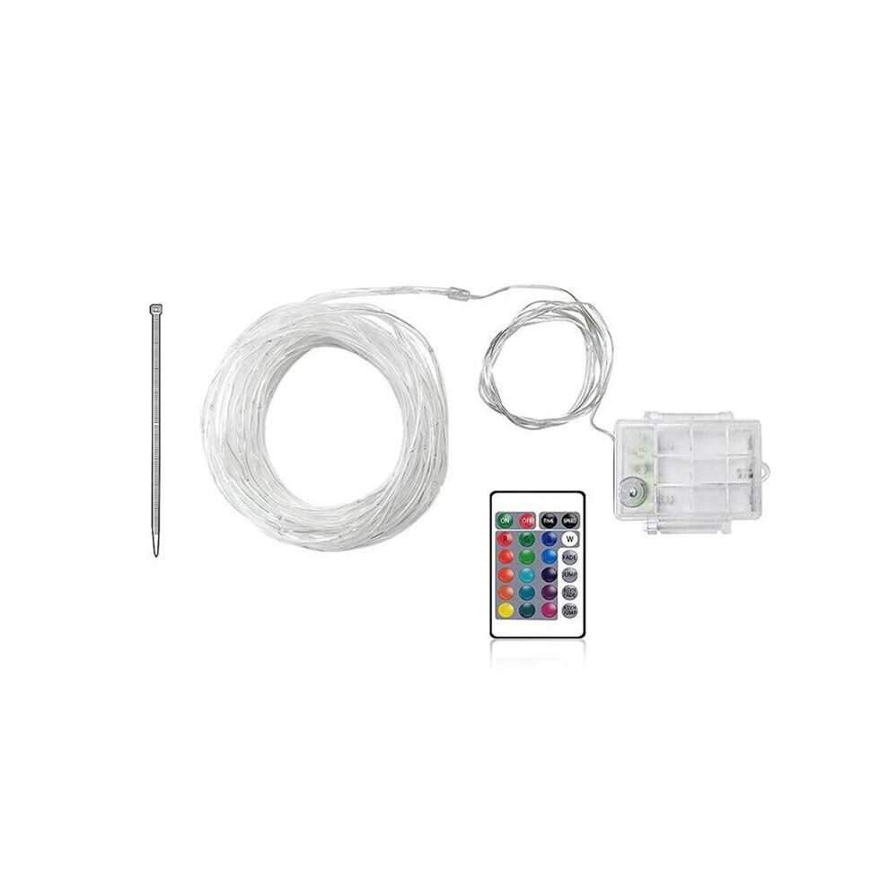 LED Trampoline Lights, Remote Control Trampoline Rim LED Light 1 Roll 39.4Ft 100 LEDs 4 Modes 16 Colors 