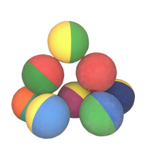 1 Piece 6cm Bi-color Racquetball Squash Low Speed Rubber Hollow Ball Training Competition High Elasticity Random Color