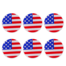 6 Pack Tennis Vibration Dampener - Great Racquetball, Squash, Badminton - National Flag Design - Easy to Use