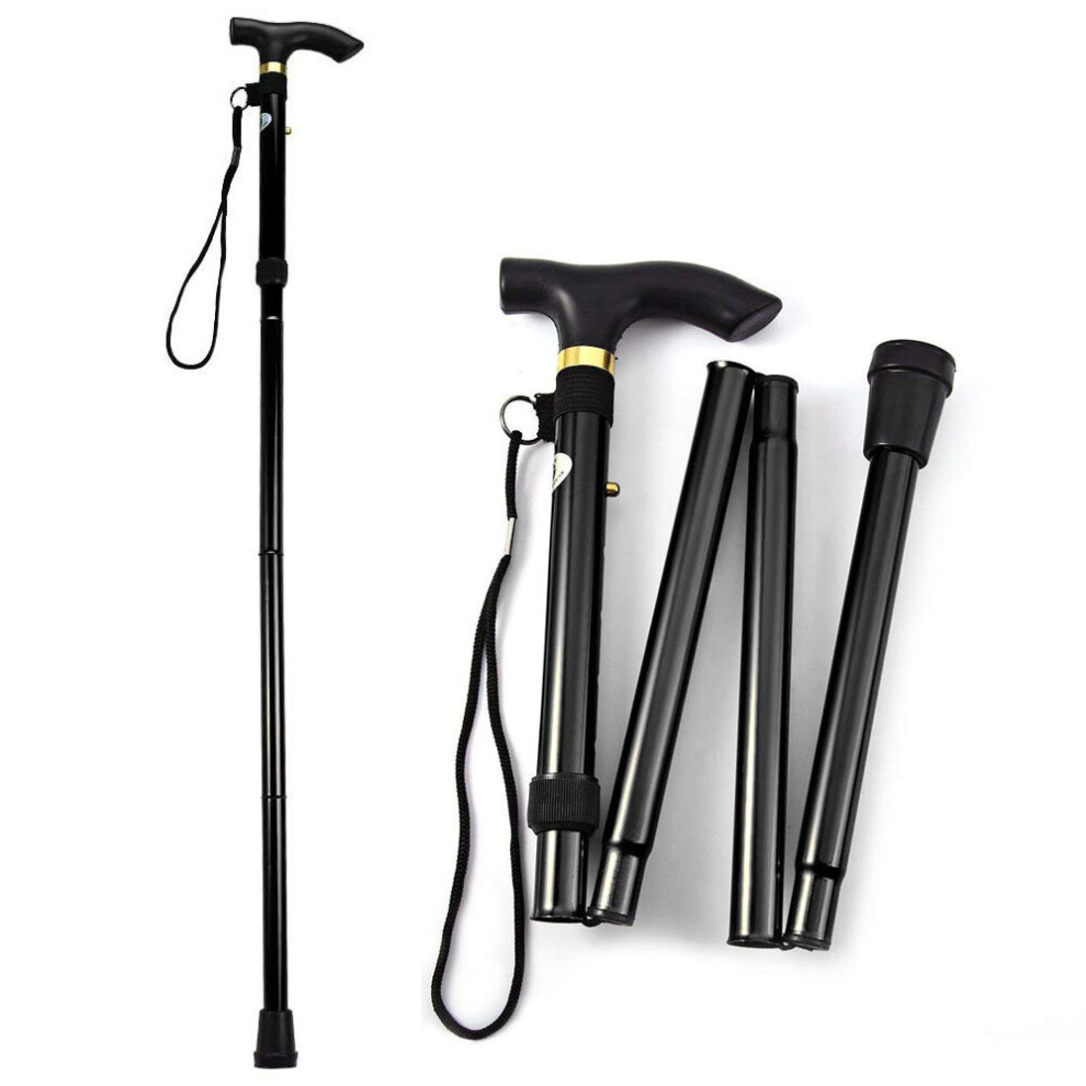Wejoy Walking Stick Telescopic Baton Hiking Trekking Poles Aluminum Alloy Metal Folding Cane Crutches Pole For Elderly People