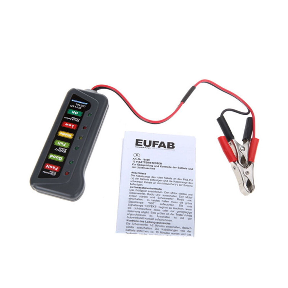 Tirol 12 Volt Led Battery And Alternator Tester For Cars And Trucks 5063131632293