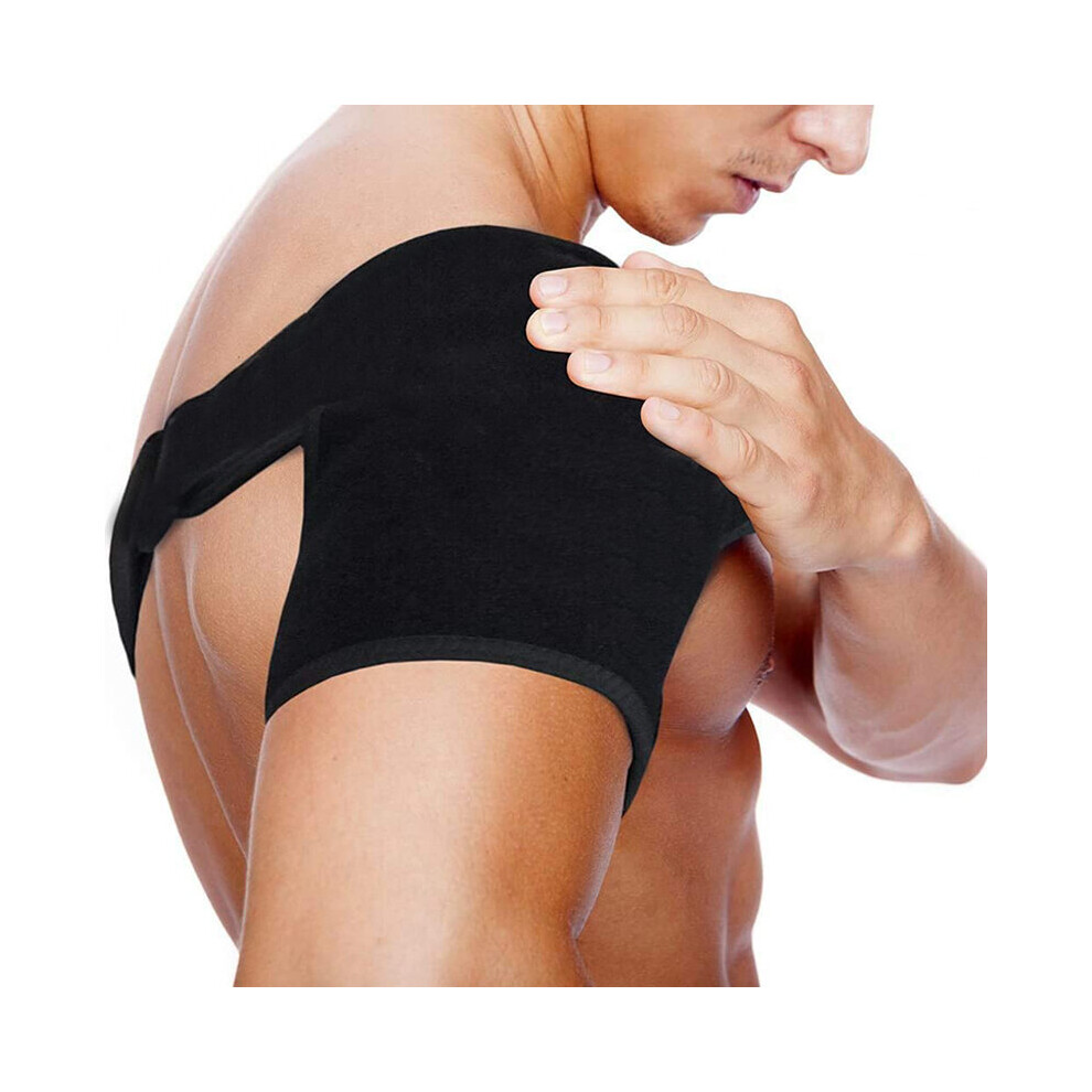 Wejoy Adjustable Shoulder Pads Gym Sports Care Single Shoulder Support Back Brace Guard Strap Wrap Belt Band Pads Bandage Men Women